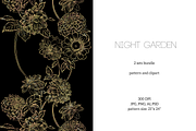 Night Garden 2 sets bundle, a Pattern Graphic by VictoriaKStudio (Thumbnail 1 of 4)