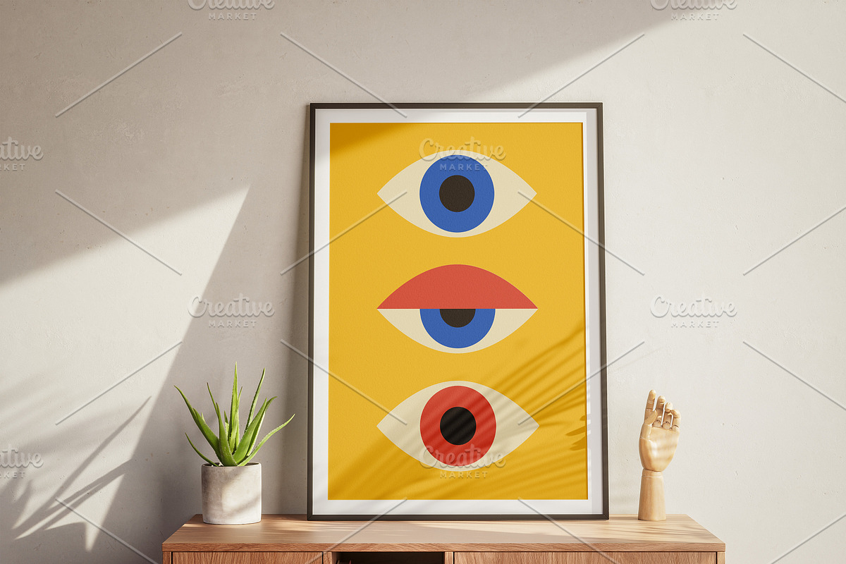 16 Abstract Eyes Printable Wall Art, a Background Graphic by C Design Studio (Photo 5 of 18)