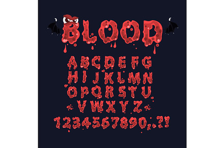 Blood alphabet. Bloody typography, a Graphic by Stock-Smart-Start