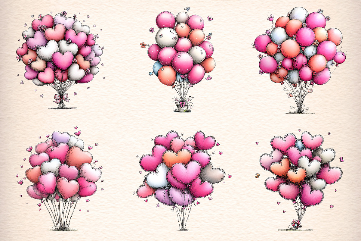 Whimsical Birthday Balloon Graphics, an Illustration by Digital Artistic99 (Photo 2 of 11)
