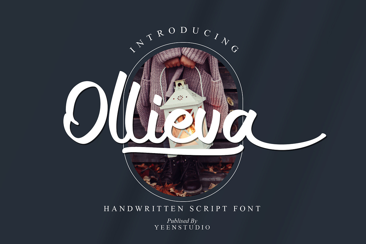 Ollieva Handwritten Script Font, a Script Font by BumbleGraph Studio (Photo 1 of 10)