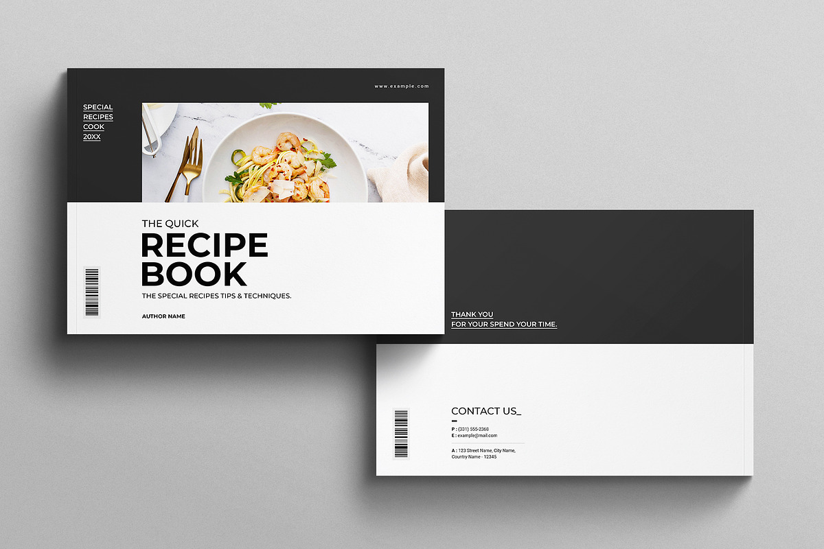 Recipe Book Template Landscape, a Brochure Template by E-Type (Photo 7 of 7)