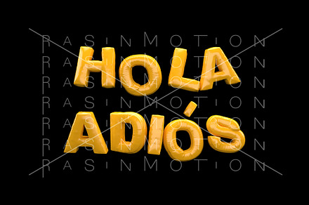 Inflatable Text Hello and Bye Spain