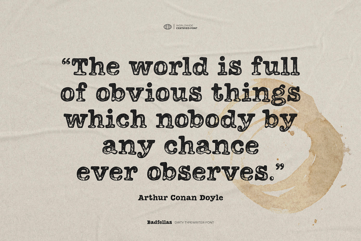 Badfellas - Dirty Typewriter Font, a Serif Font by ikiiko (Photo 4 of 7)
