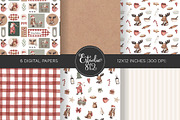 Cute Vintage Christmas, a Decorative Illustration by Estudio 812 (Thumbnail 2 of 9)