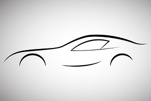 Minimal Car Logo Design, an Outline Icon by Ghagra