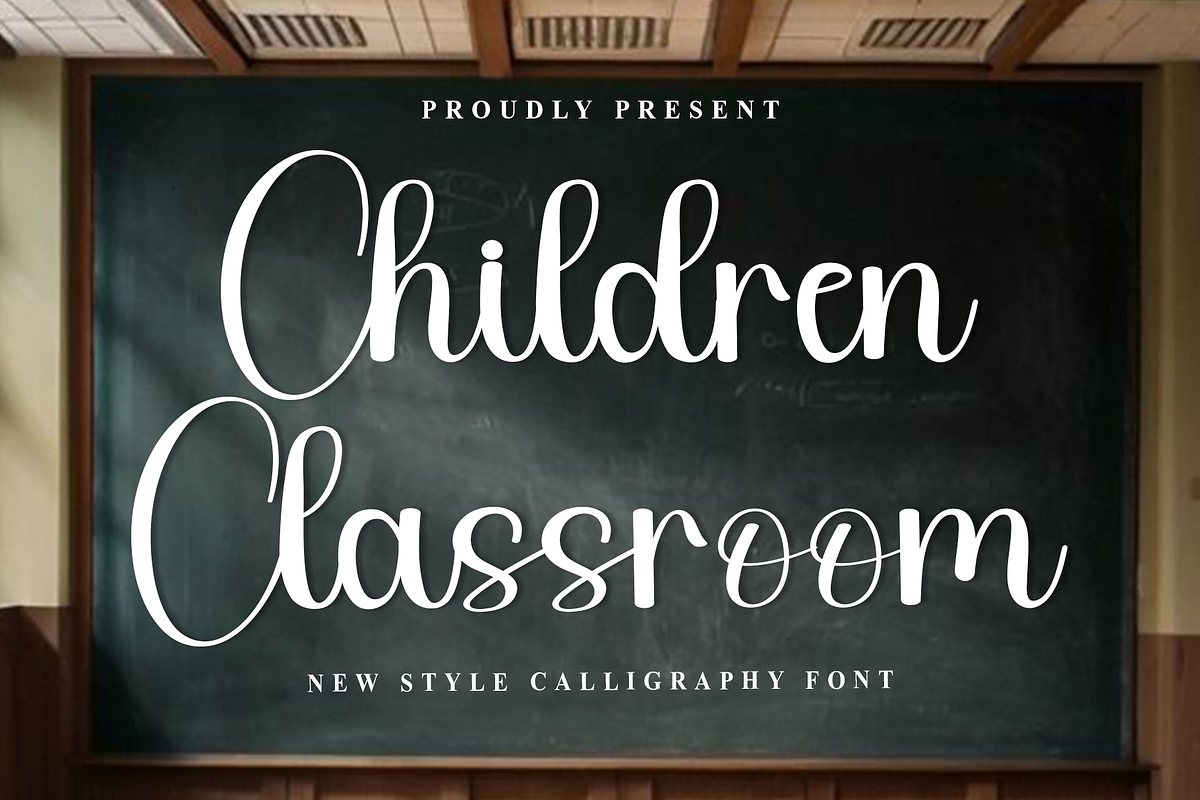 Children Classroom, a Handwritten Font by InermediaSTUDIO (Photo 1 of 8)