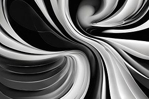 Geometric black white abstract image, an Abstract Photo by ComfortQ