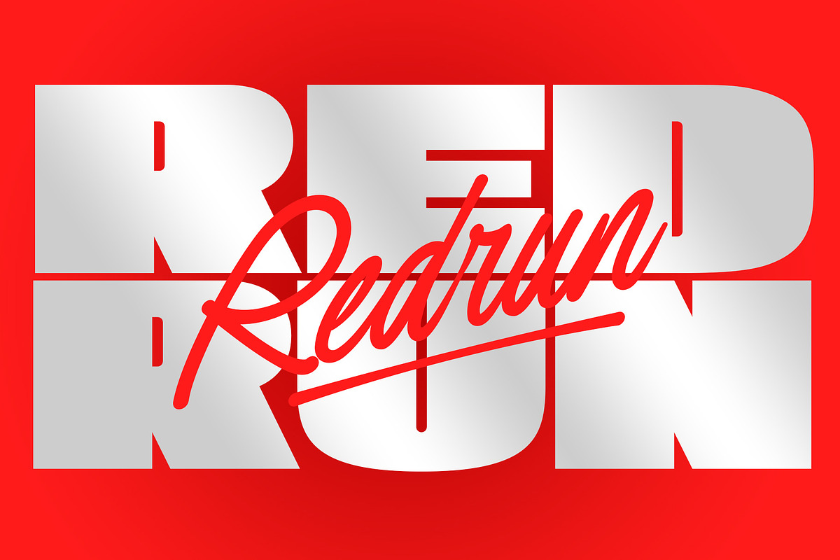 Redrun | Font Duo, a Script Font by Lemonthe (Photo 1 of 8)
