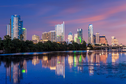 Austin skyline sunset stock photo containing austin and downtown, an Architecture Photo by f11photo