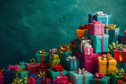 86 Gift boxes with ribbons and bows, a Holiday Photo by Handmadefont (Thumbnail 33 of 90)