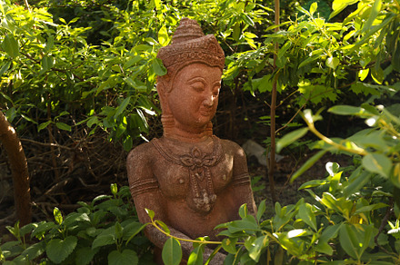Asian statue city park in sunny spring day, a Nature Photo by AtlasStudio