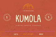 Kumola - Playful Rustic Typeface, a Font by Sanskertype Studio (Thumbnail 1 of 7)