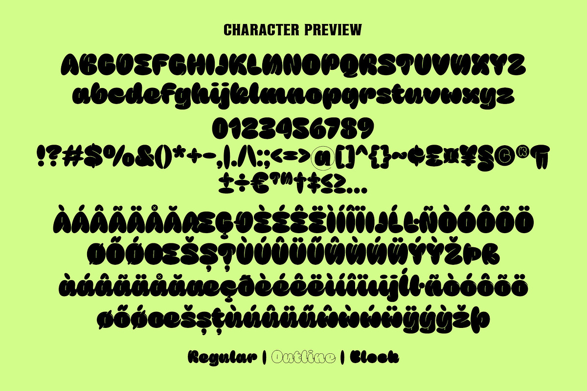 Mango Chunks | Bubble Font, a Handwritten Font by Lemonthe (Photo 8 of 8)
