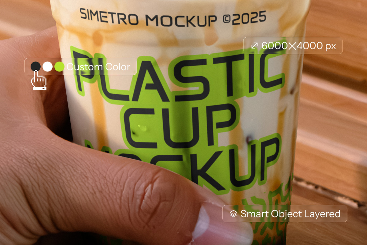 Plastic Cup Mockup, a Packaging Mockup by Simetrica Labs (Photo 3 of 3)