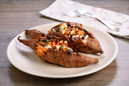 Baked stuffed sweet potato, a Food & Drink Photo by Apolonia