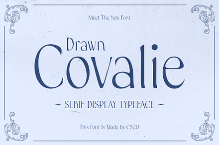 Covalie Drawn, a Serif Font by Craft Supply Co.