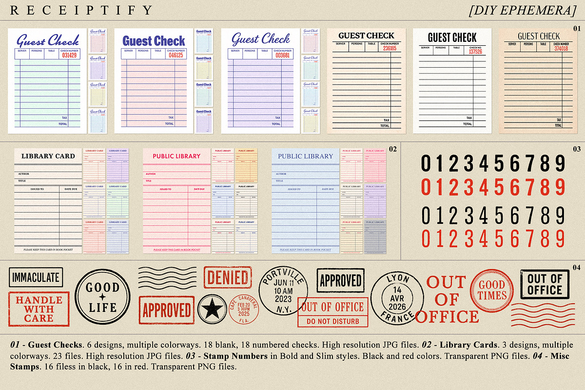 Receiptify - Vintage Ephemera Pack, an Object Graphic by Dina Mae (Photo 4 of 8)