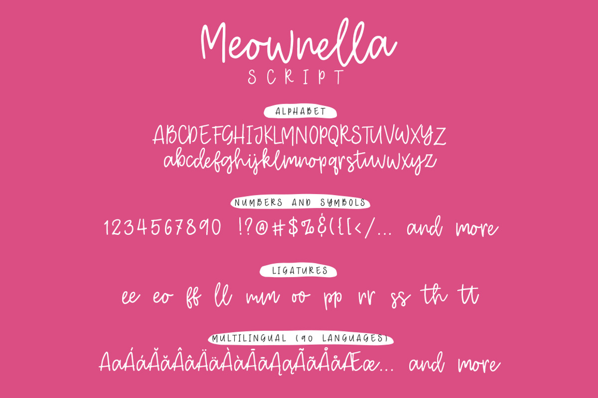 Meownella Script preview 8