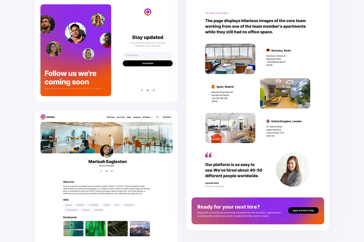 Workze job board template for Framer, a Landing Page Template by WhiteUI.Store (Photo 6 of 8)
