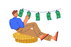 Income and money saving vector, a Finance Illustration by Elegant Solution