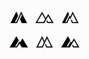 Letter M Monogram Logo Mountain Peak, a Branding & Logo Template by Signatoro (Thumbnail 1 of 3)