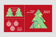 Christmas Cards & Patterns, a Card Template by Tkoko vectors & patterns (Thumbnail 6 of 12)