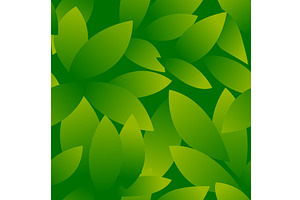 Seamless Pattern Green Leaves