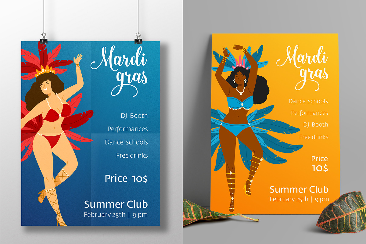 Mardi Gras backgrounds bundle, a Decorative Illustration by Good Studio (Photo 10 of 11)