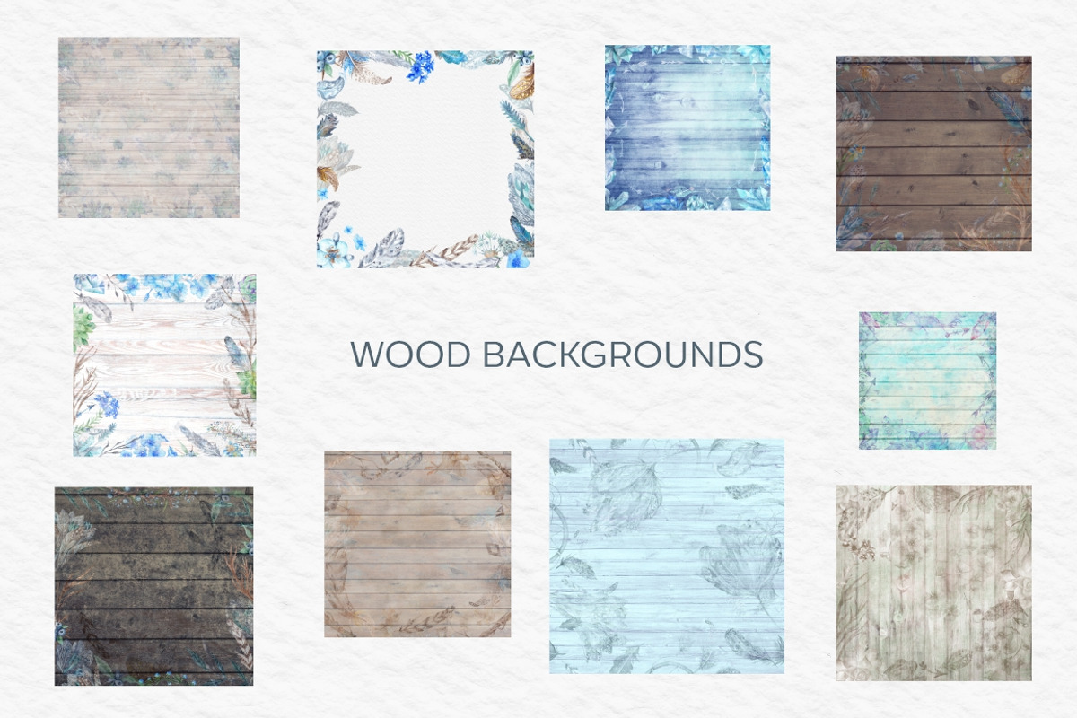 Boho Watercolor Bundle, a Background Graphic by kisikoida (Photo 11 of 15)
