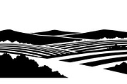 Scenic Rural Landscape Silhouette, a Graphic by BIPLOB EXPERT (Thumbnail 11 of 13)