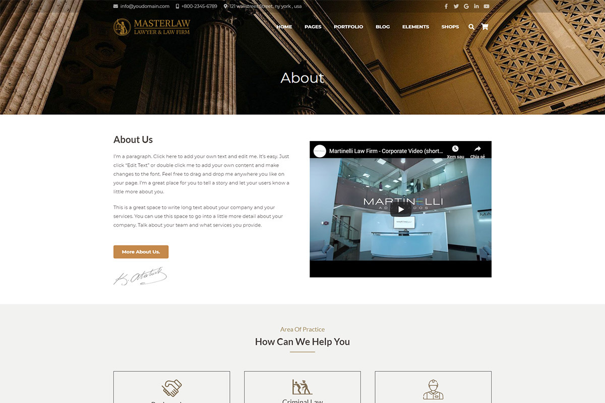 Masterlaw – Lawyers & Law Firm Theme, a WordPress Template by Cherry Wordpress Theme (Photo 3 of 8)