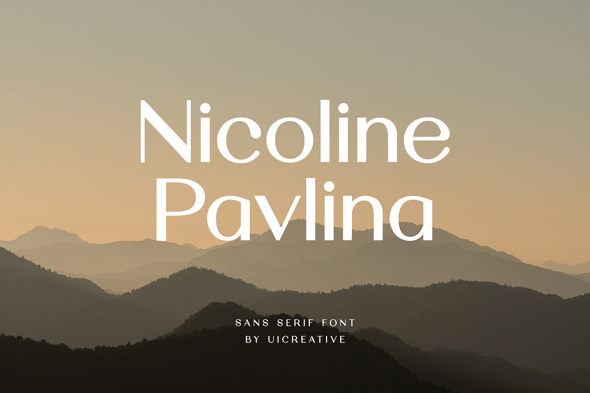 Nicoline Pavlina Sans Serif Font, a Sans Serif Font by UICreative (Photo 1 of 10)
