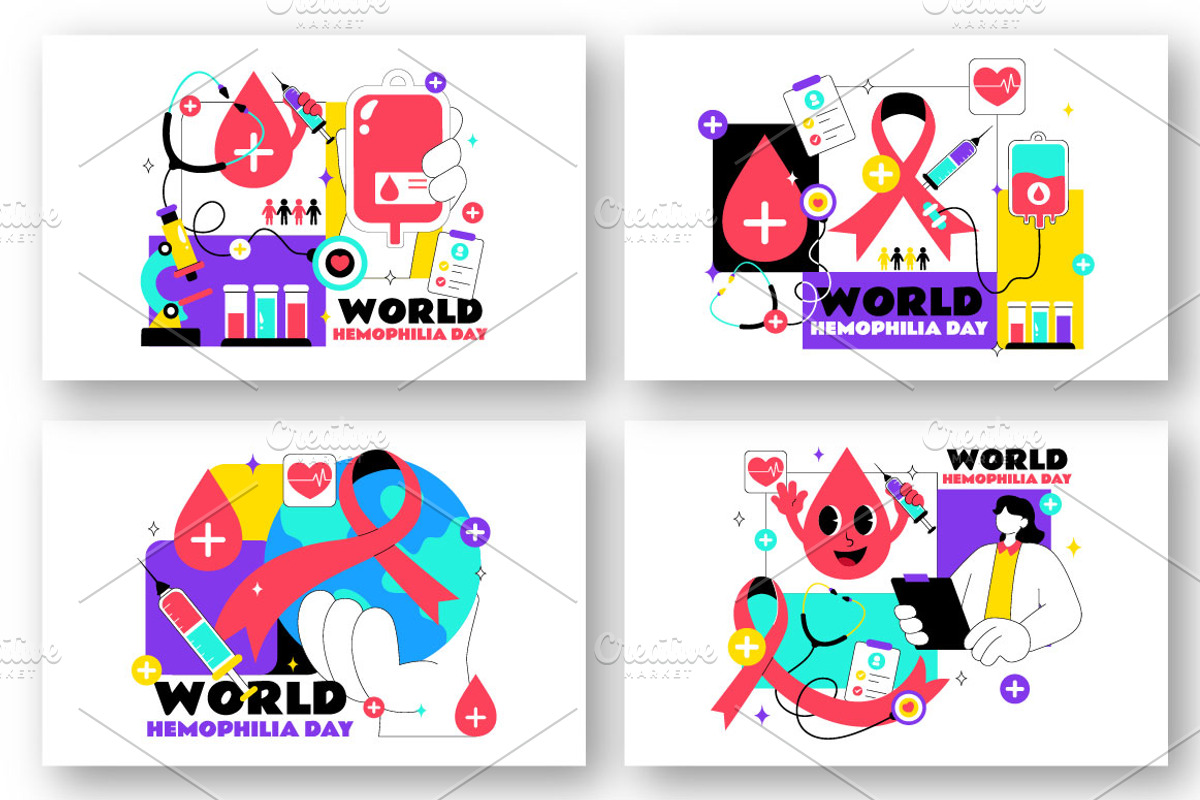 10 World Hemophilia Day Illustration, a Healthcare Illustration by denayunebgt (Photo 2 of 4)