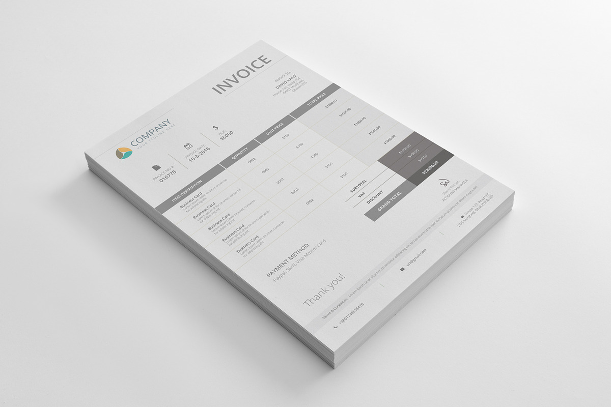 Invoice, a Stationery Template by art_ample (Photo 6 of 7)