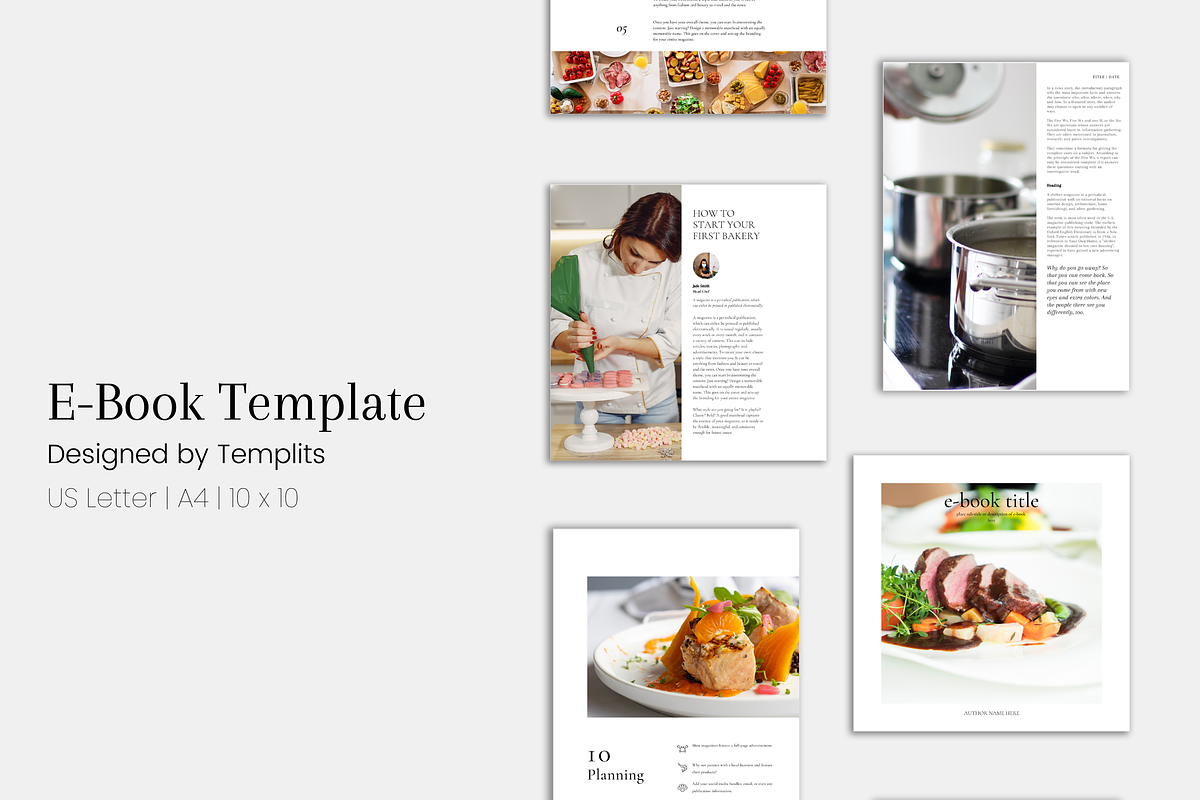 80 Page Canva Recipe Book Template, a Magazine Template by Templits (Photo 3 of 10)
