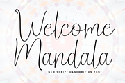 Welcome Mandala | Script Font, a Handwritten Font by Scratchones (Thumbnail 1 of 8)