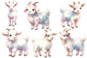 Watercolor Goat clipart, an Illustration by Designworld (Thumbnail 4 of 6)