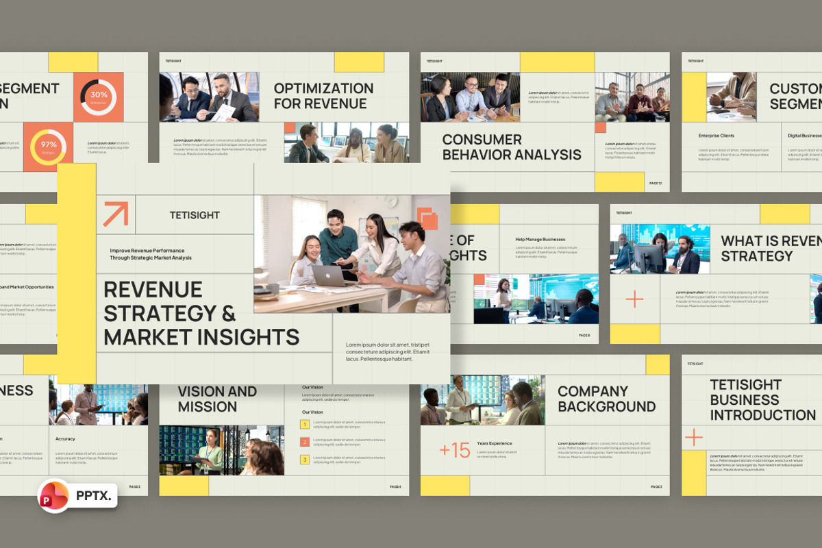 Revenue Strategy Market PowerPoint, a Presentation Template by Loin Studio (Photo 1 of 4)