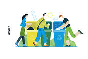Ecology flat vector illustrations, a Templates & Theme by Grivina's shop (Thumbnail 12 of 31)