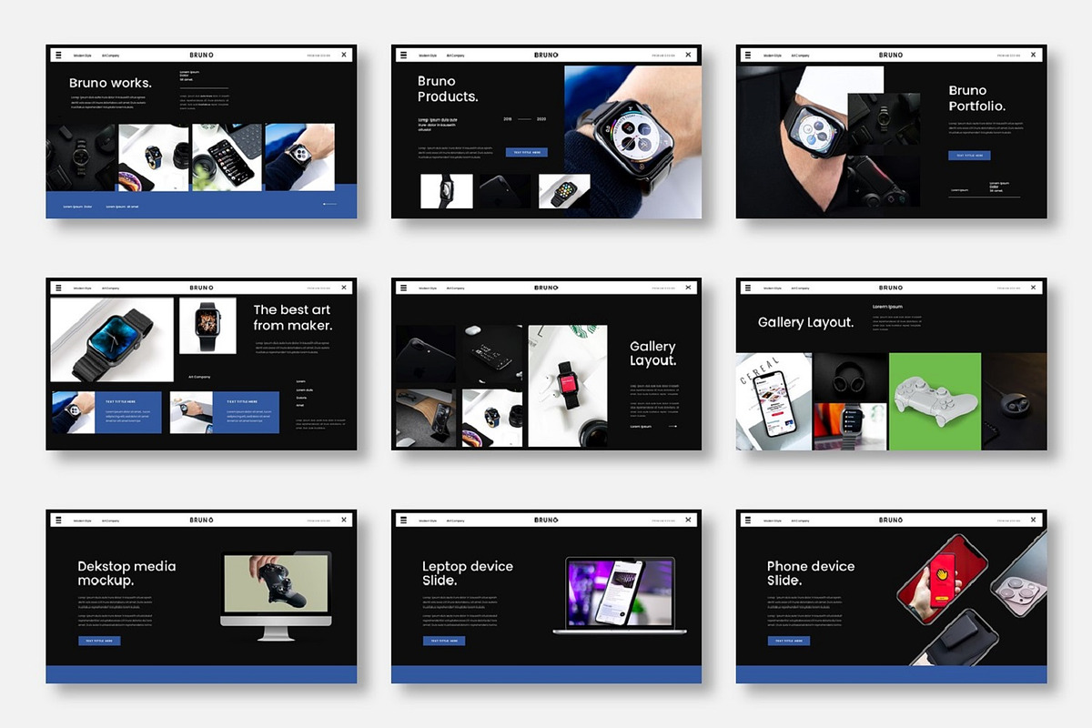 Bruno - Business Google Slide Templa, a Presentation Template by Dens Creative Studio (Photo 4 of 5)