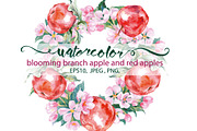 Watercolor apples., an Object Graphic by Gulnara Khadeeva (Thumbnail 1 of 4)