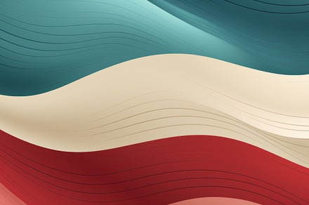 Abstract Wavy Design in Blue and Red Tones, an Abstract Photo by Natalia Klenova's Shop