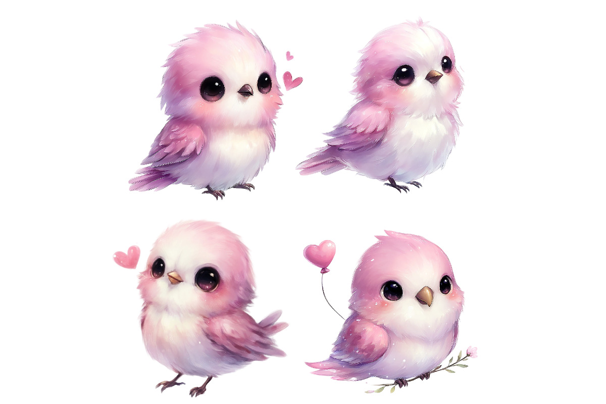 Valentine Day Cute Birds Clipart PNG, an Illustration by Designworld (Photo 5 of 5)