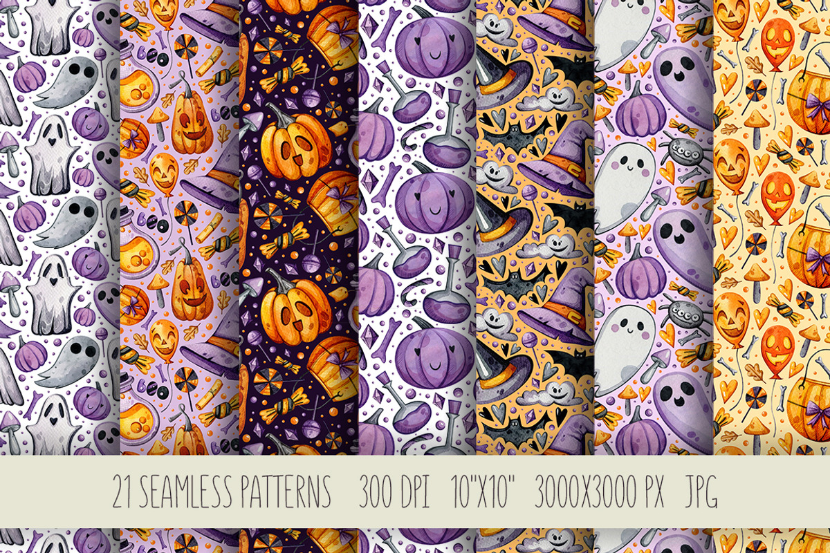 Happy Halloween set | 81 elements, an Animal Illustration by Aquarellka (Photo 7 of 8)