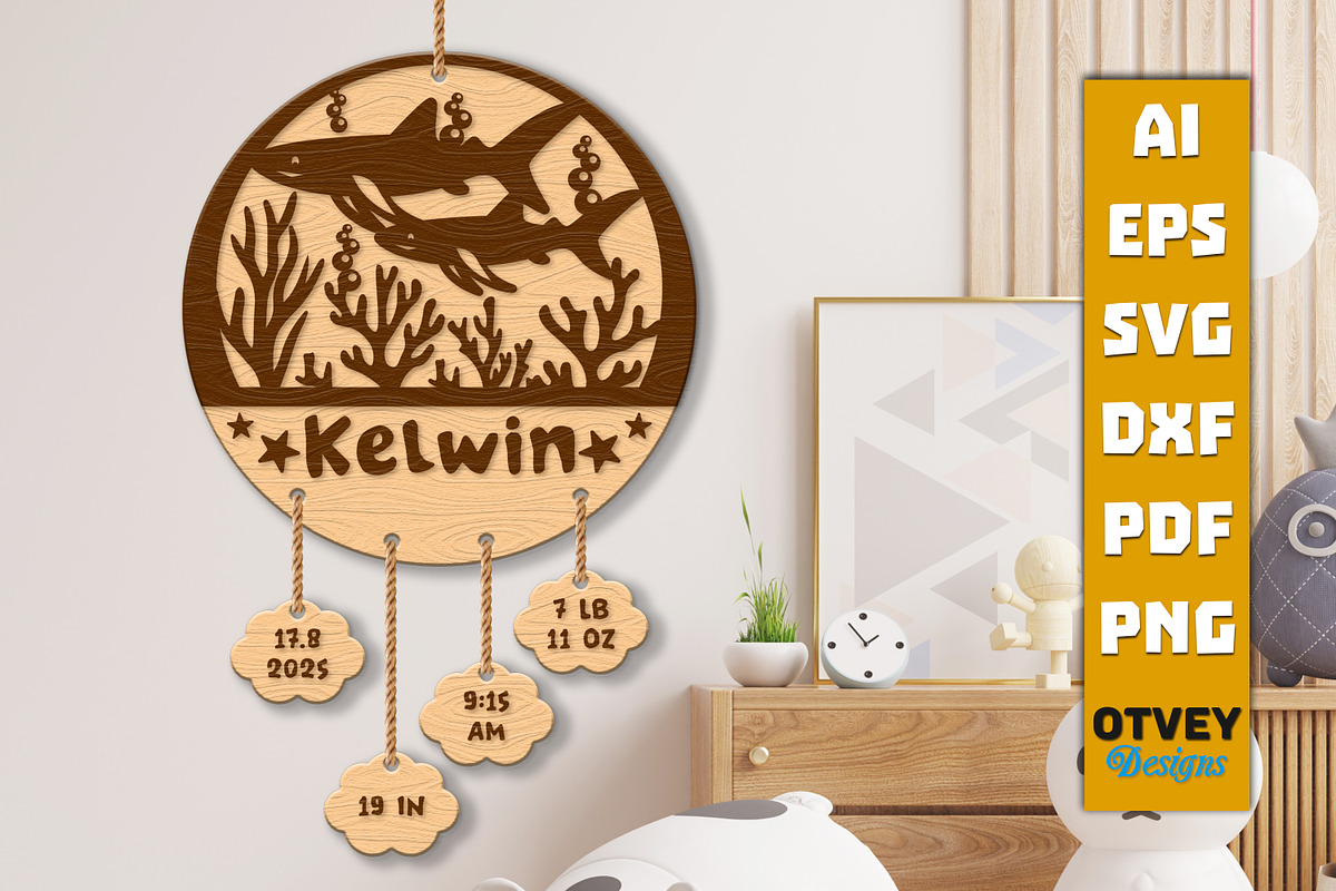 Newborn Baby Personalized Sign, an Object Graphic by OTVEY DESIGN (Photo 13 of 13)