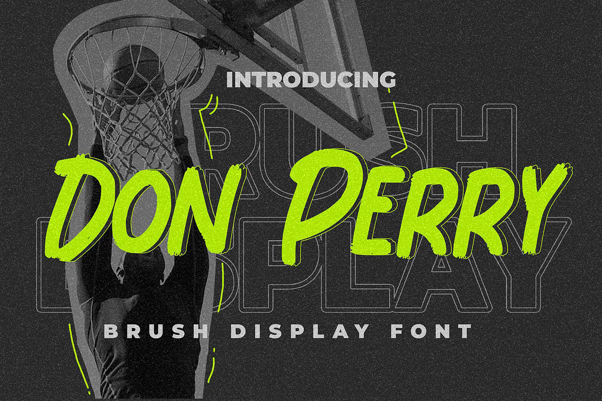 Don Perry - Brush Display Font, a Font by Gassstype (Photo 1 of 7)