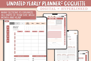 Undated Digital Planner - Coquette