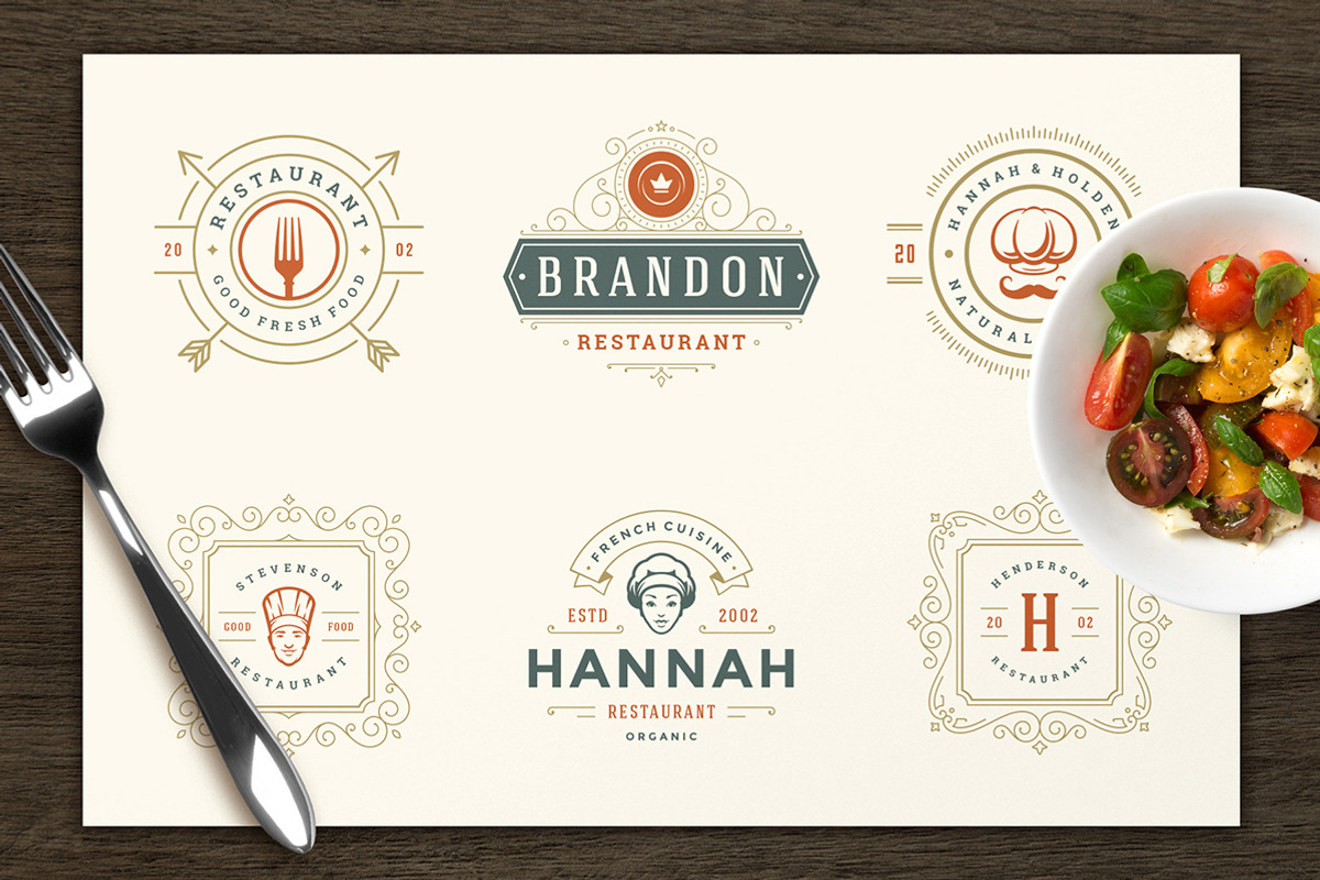 Restaurant Logos & Badges Bundle, a Branding & Logo Template by Vasya Kobelev (Photo 9 of 54)