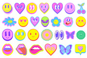 GIRLS CLUB - VECTOR Y2K STICKERS SET, an Object Graphic by craftlove (Thumbnail 3 of 13)